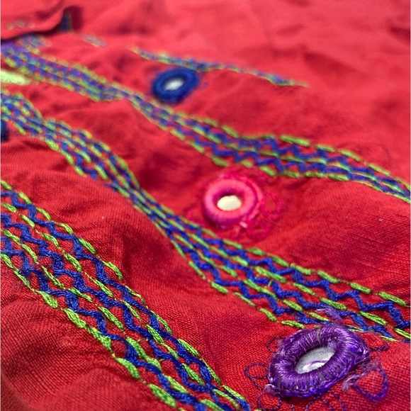 Red, long women’s full body colorful dress - Picture 2 of 4